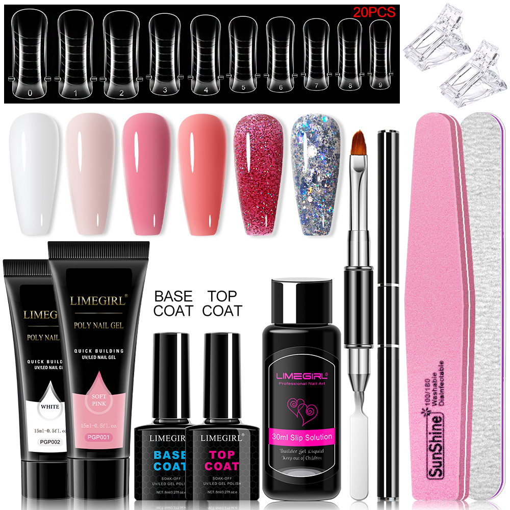 Nail Art Ombre - Poly Nail Gel Set for Extension