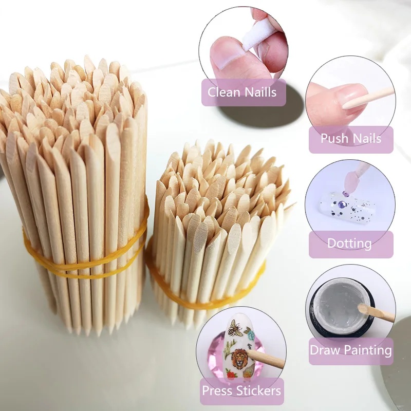 10-30pcsNail Cuticle Pusher Or - Nail Art Orange ulasan dan harga