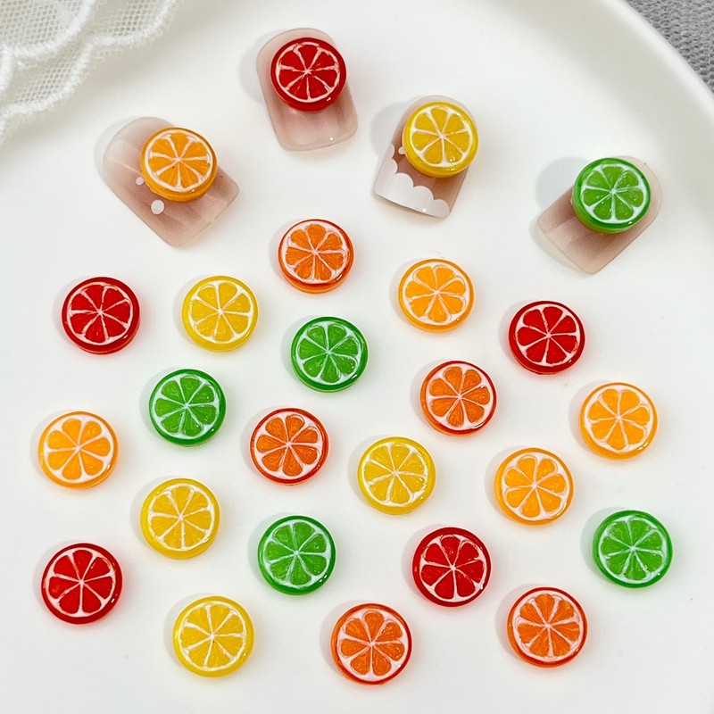 20pcs 3D Mini Simulated Food L - Nail Art Orange ulasan dan harga