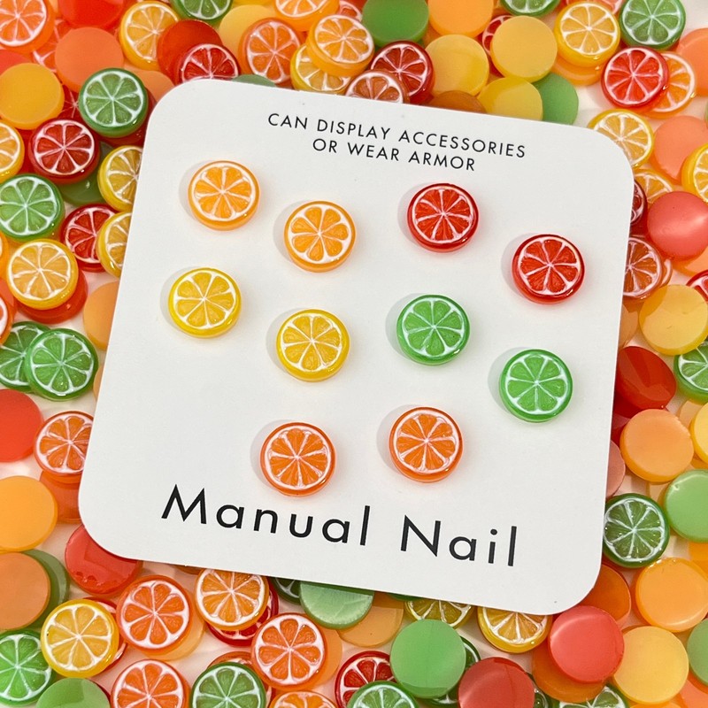 20pcs 3D Mini Simulated Food L - Nail Art Orange ulasan dan harga