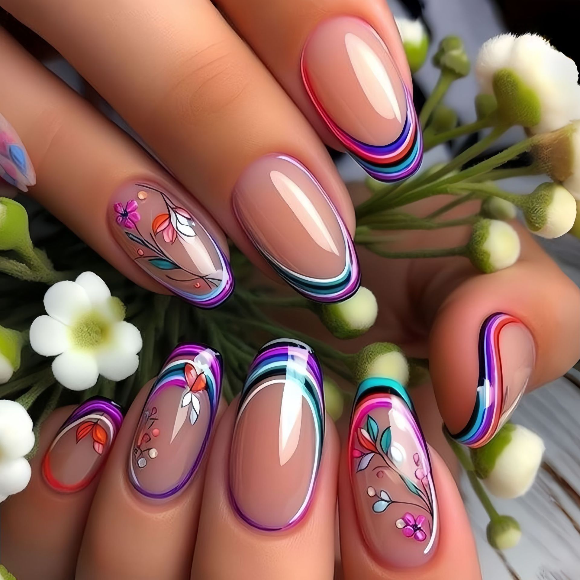 Medium fake nails for women gi - Nail Art Press On ulasan dan harga