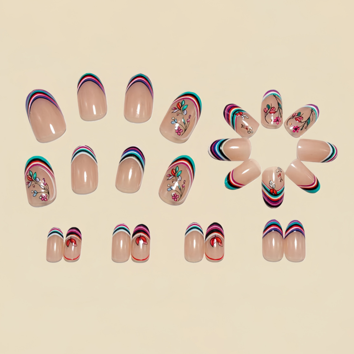 Medium fake nails for women gi - Nail Art Press On ulasan dan harga