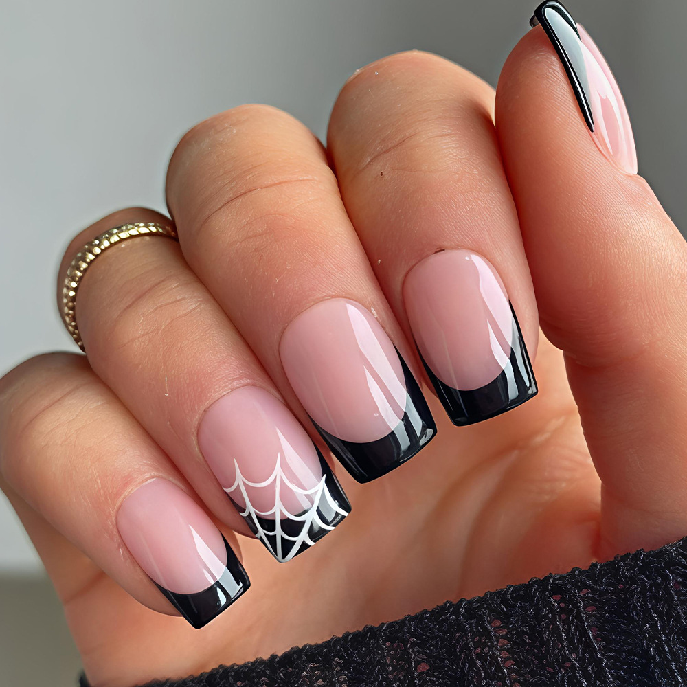 24Pcs Halloween Press On Nails - Nail Art Pink ulasan dan harga