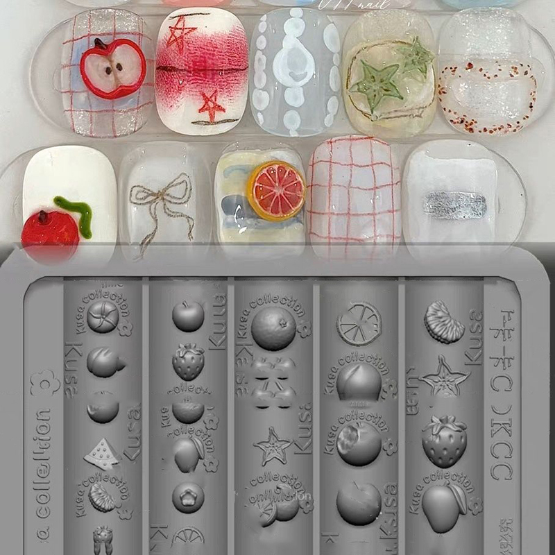 New Nail Silicone Mold Relief  - Nail Art Orange ulasan dan harga