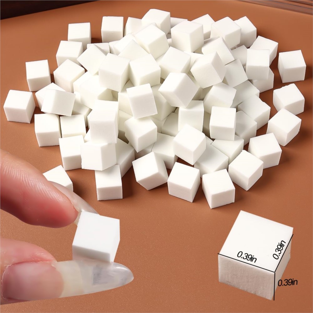 50/100Pcs White Mini Nail Spon - Nail Art Ombre ulasan dan harga