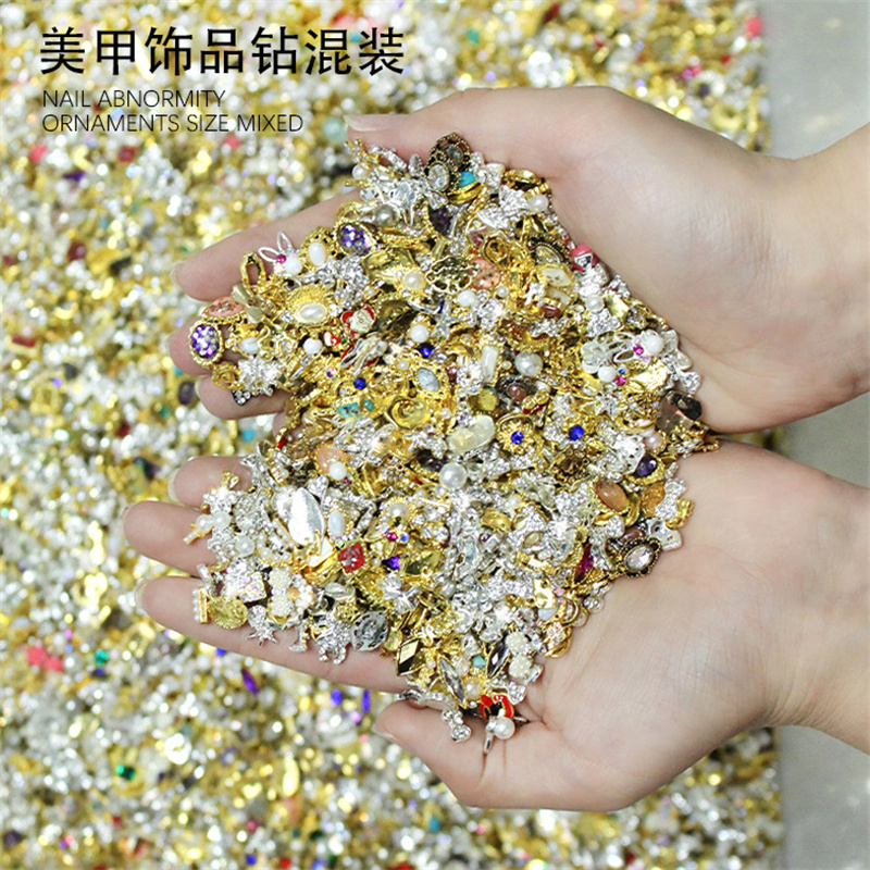 50pcs/bag Alloy Random Mix Sty - Nail Art Valentines Day ulasan dan harga