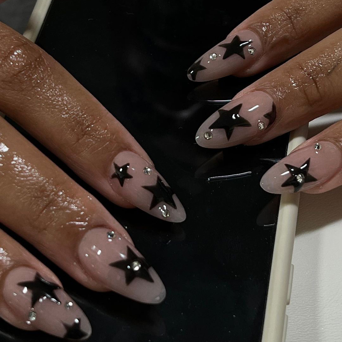 24Pcs Pentagram Press on Fake  - Nail Art Press On ulasan dan harga