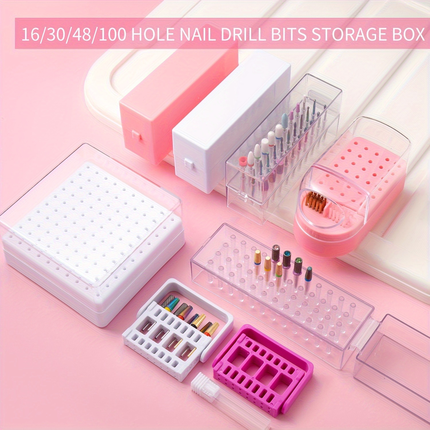 30/100 Hole 1PC of Various Sty - Nail Drill Machine ulasan dan harga