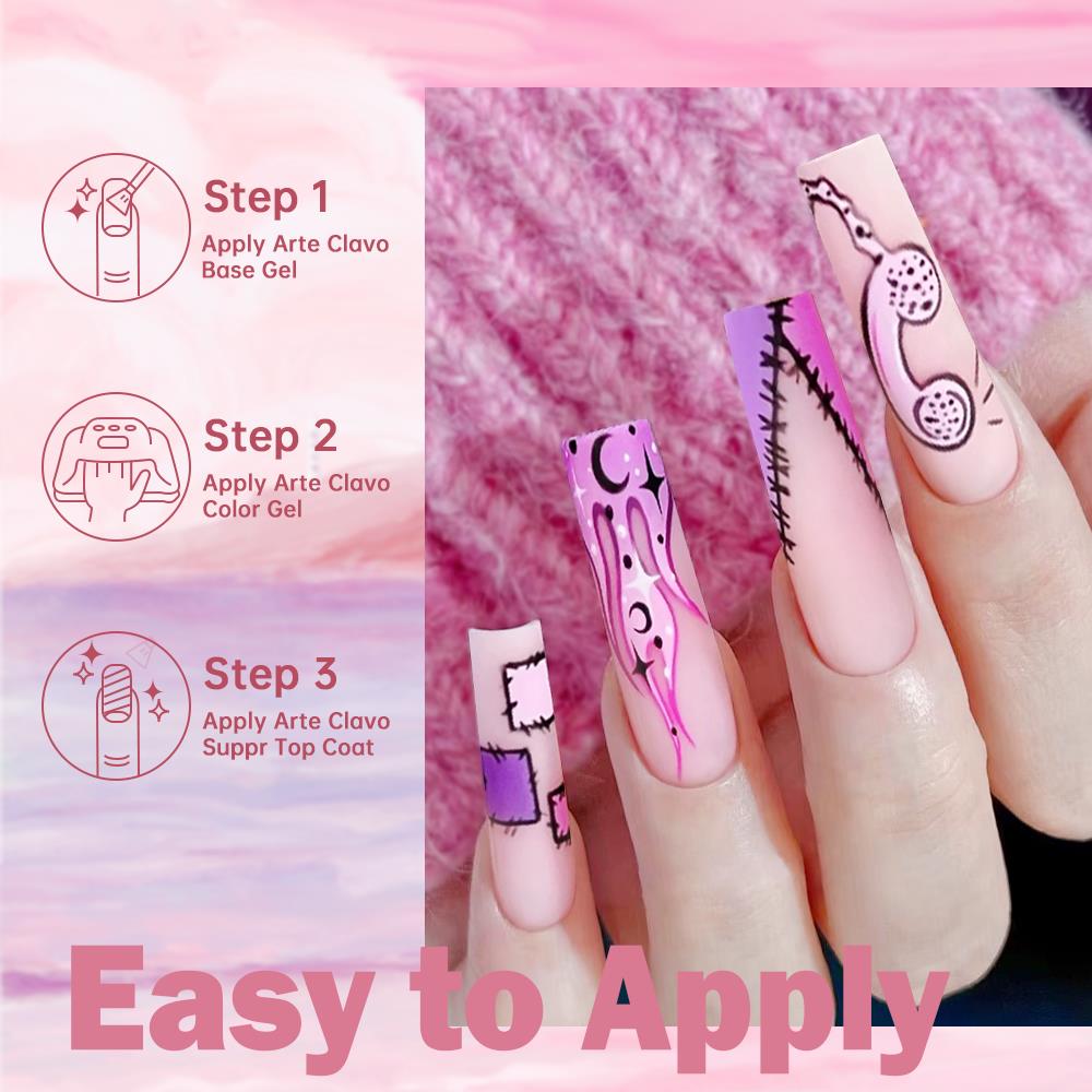 Arte Clavo Orange Yellow Serie - Nail Art Orange ulasan dan harga