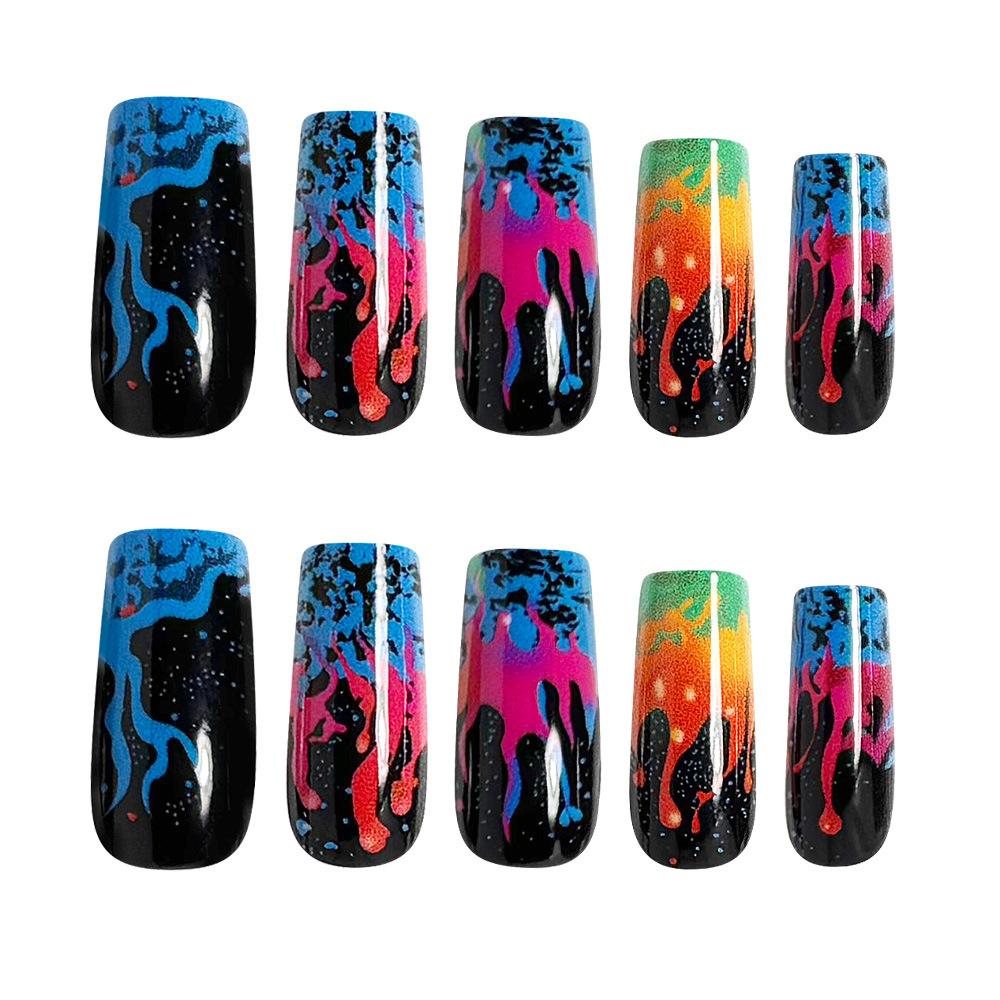 Medium fake nails for women gi - Nail Art Orange ulasan dan harga