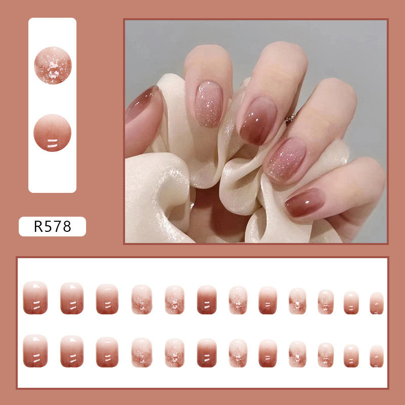 24pcs Bright Pink Gradient Col - Nail Art Pink ulasan dan harga