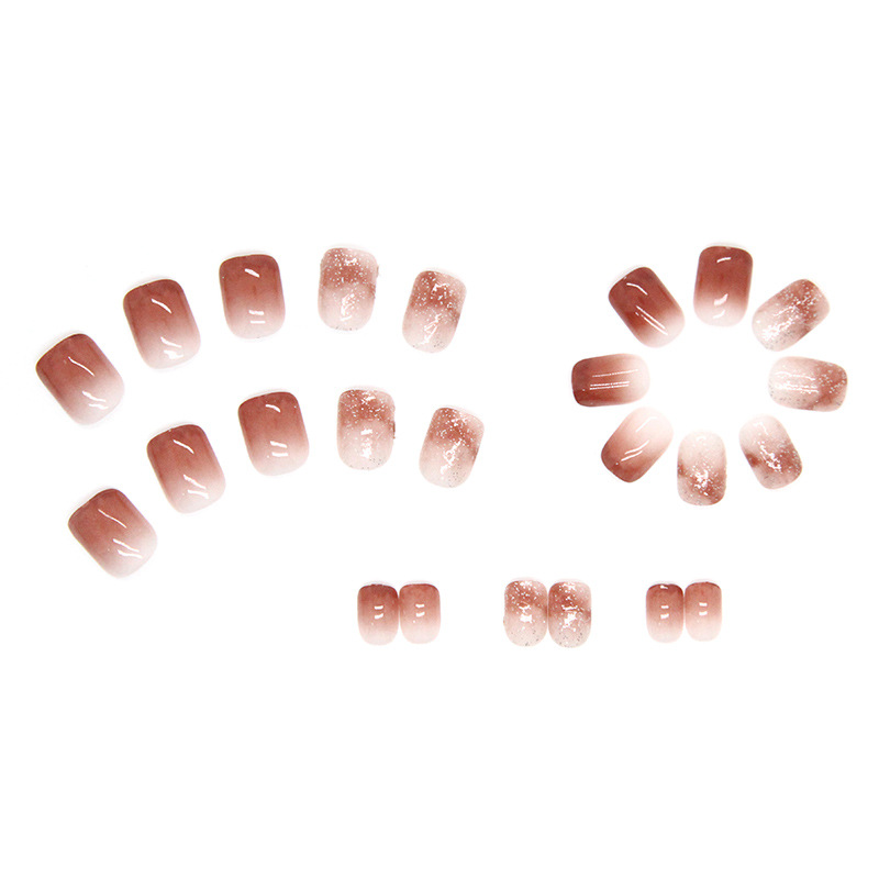24pcs Bright Pink Gradient Col - Nail Art Pink ulasan dan harga