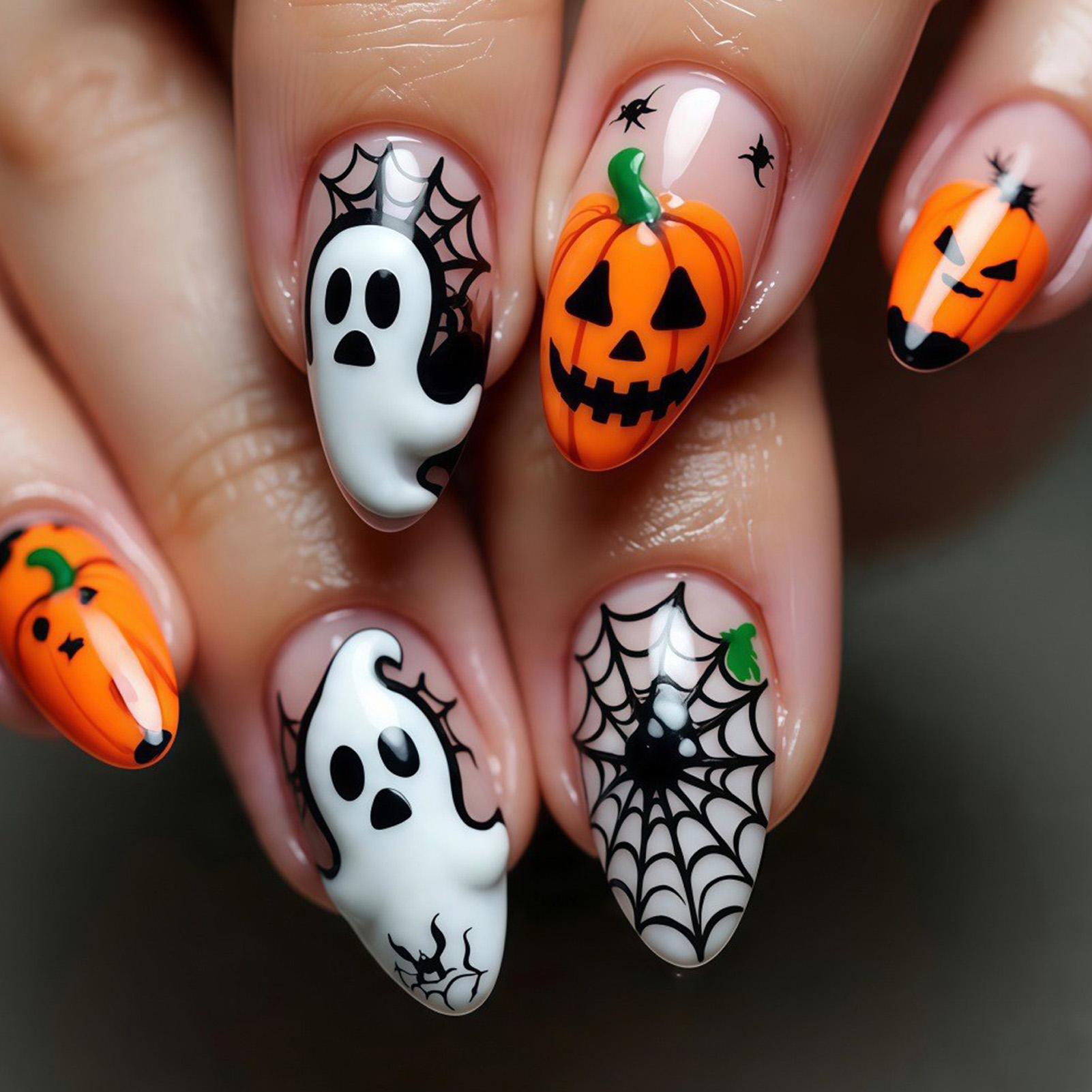 24pcs Halloween Press On Nails - Nail Art Press On ulasan dan harga