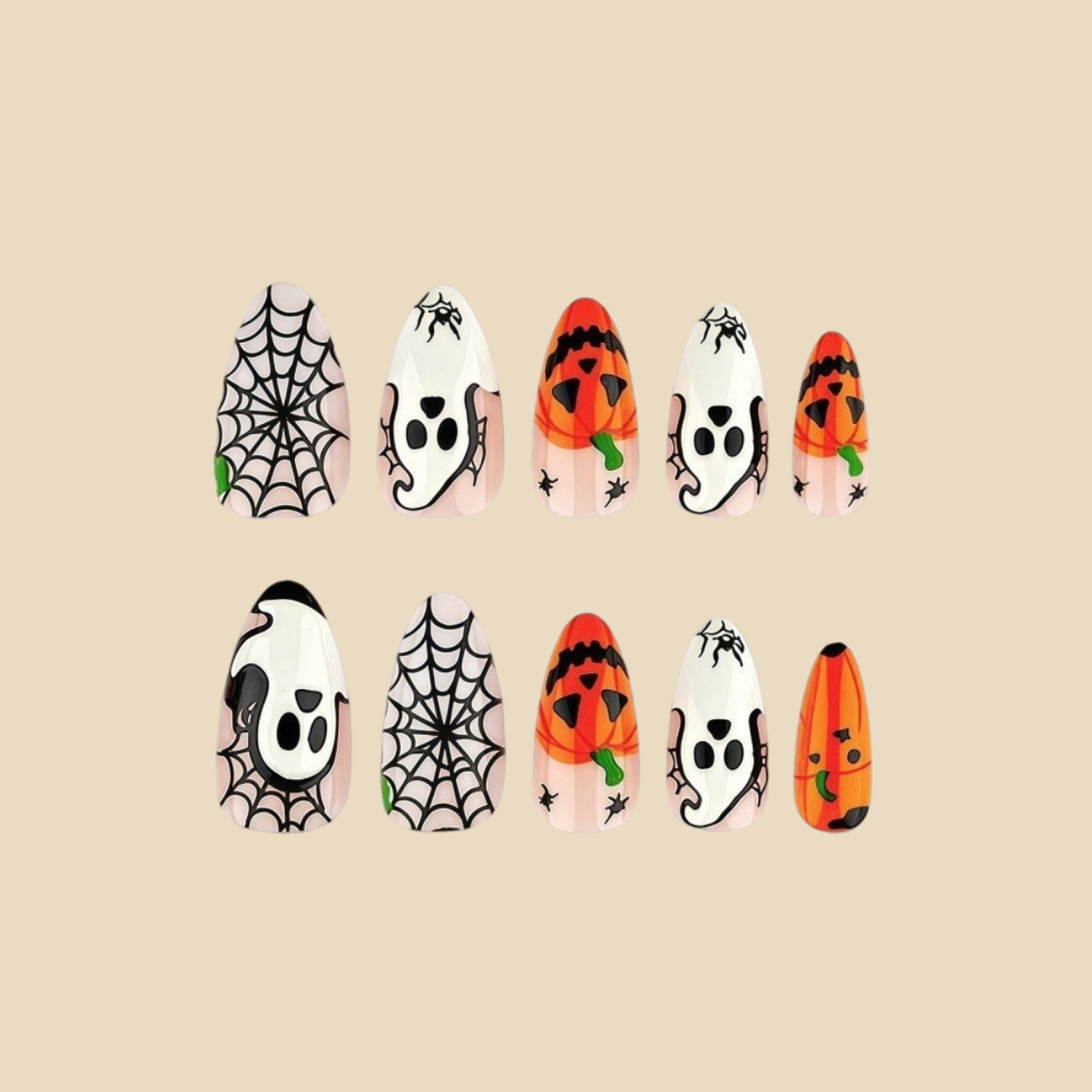24pcs Halloween Press On Nails - Nail Art Press On ulasan dan harga