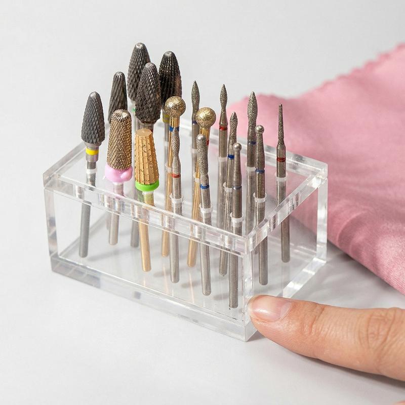 18 Holes Acrylic Wooden Nail D - Nail Drill Machine ulasan dan harga