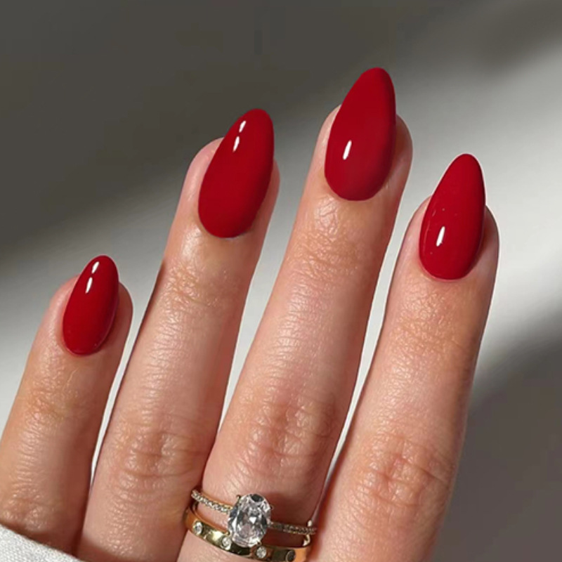 24pcs Solid Color False Nails  - Nail Art Press On ulasan dan harga