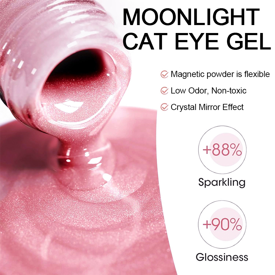Pink Cat Eye Gel Nail Polish S - Nail Art Valentines Day ulasan dan harga