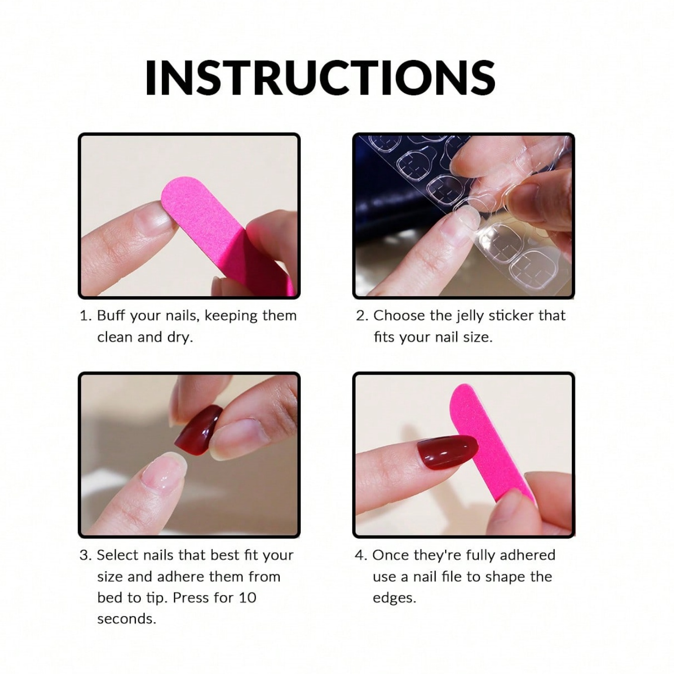 Medium Almond 10Pcs Press On N - Nail Art Press On ulasan dan harga