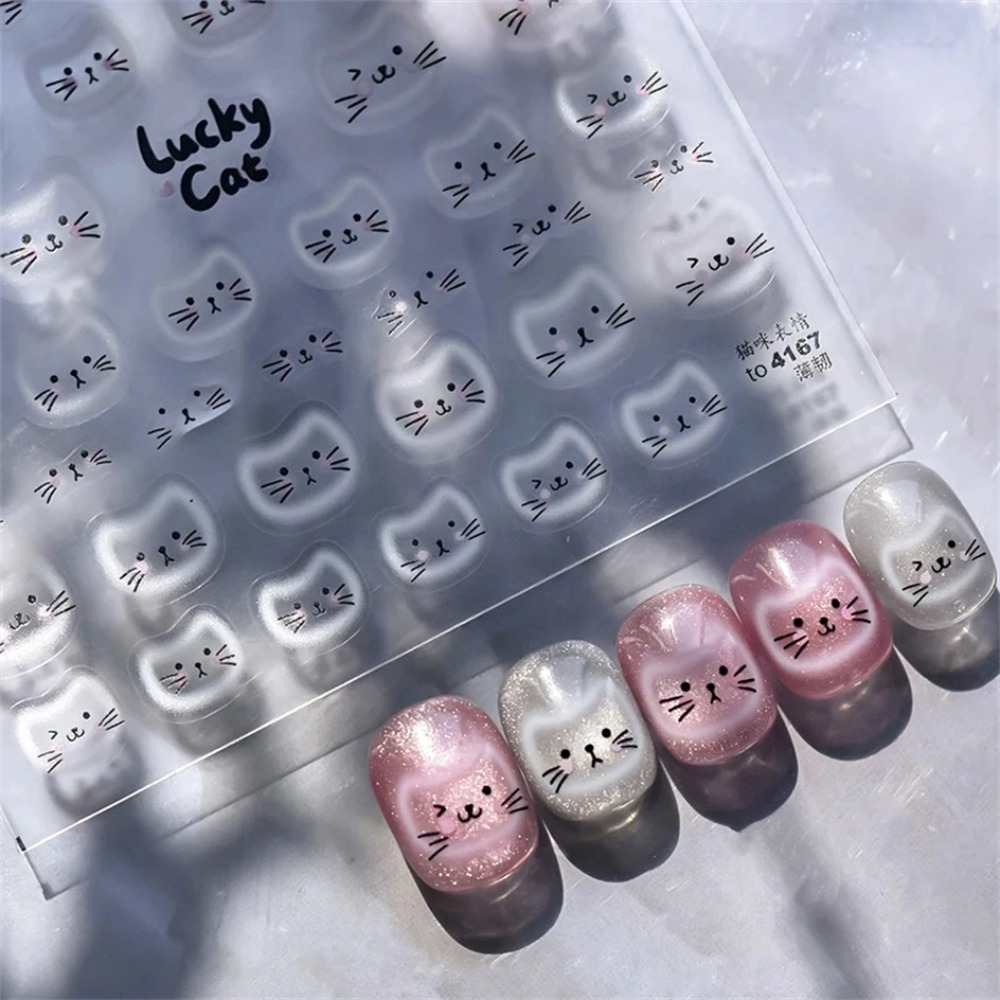 White Halo Dyeing Cat Face Cup - Nail Art Orange ulasan dan harga