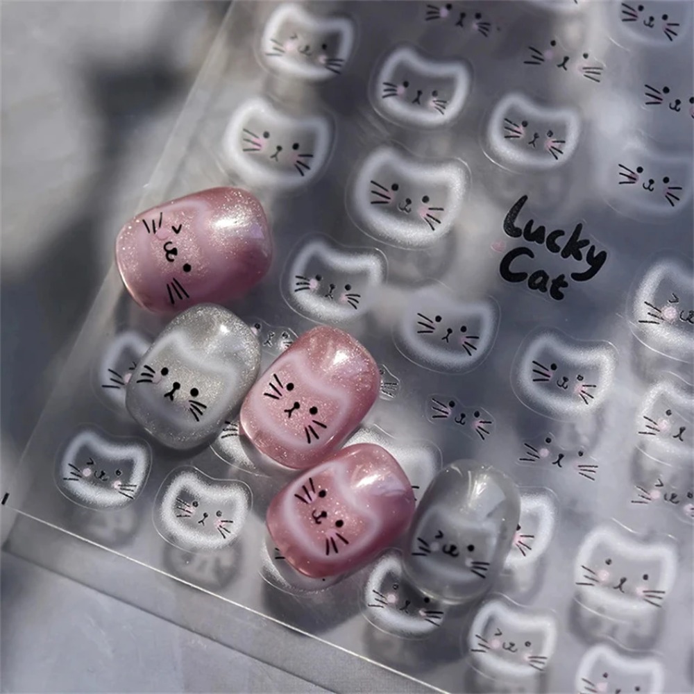 White Halo Dyeing Cat Face Cup - Nail Art Orange ulasan dan harga