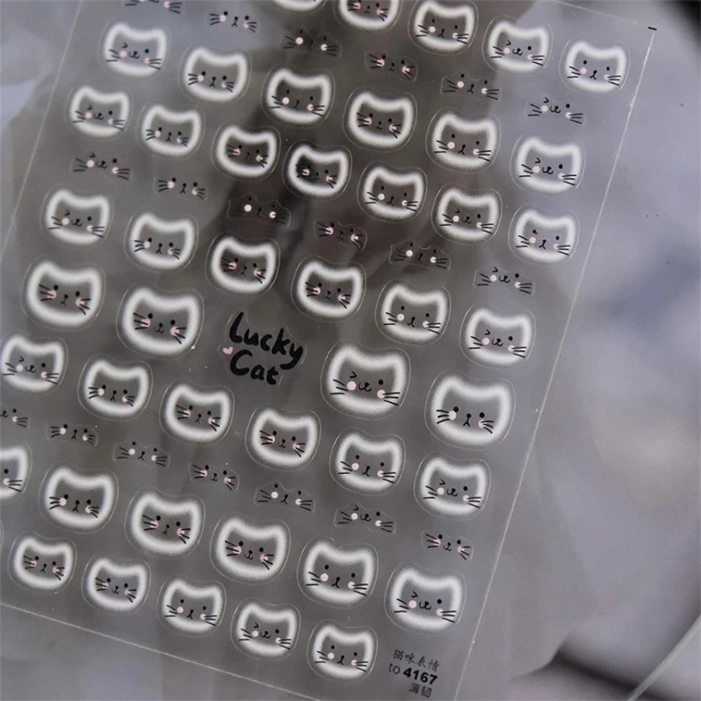 White Halo Dyeing Cat Face Cup - Nail Art Orange ulasan dan harga