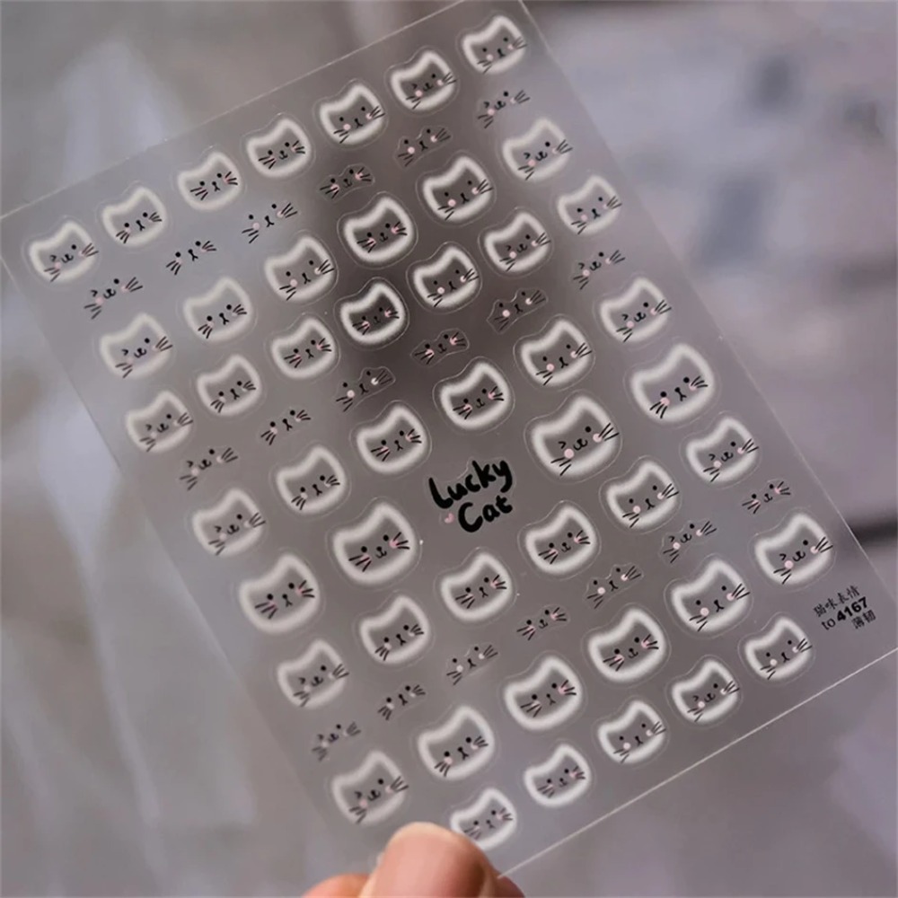 White Halo Dyeing Cat Face Cup - Nail Art Orange ulasan dan harga