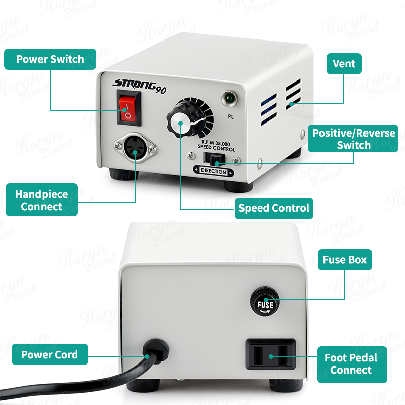 65W Strong 90 Micromotor 102L/ - Nail Drill Machine ulasan dan harga