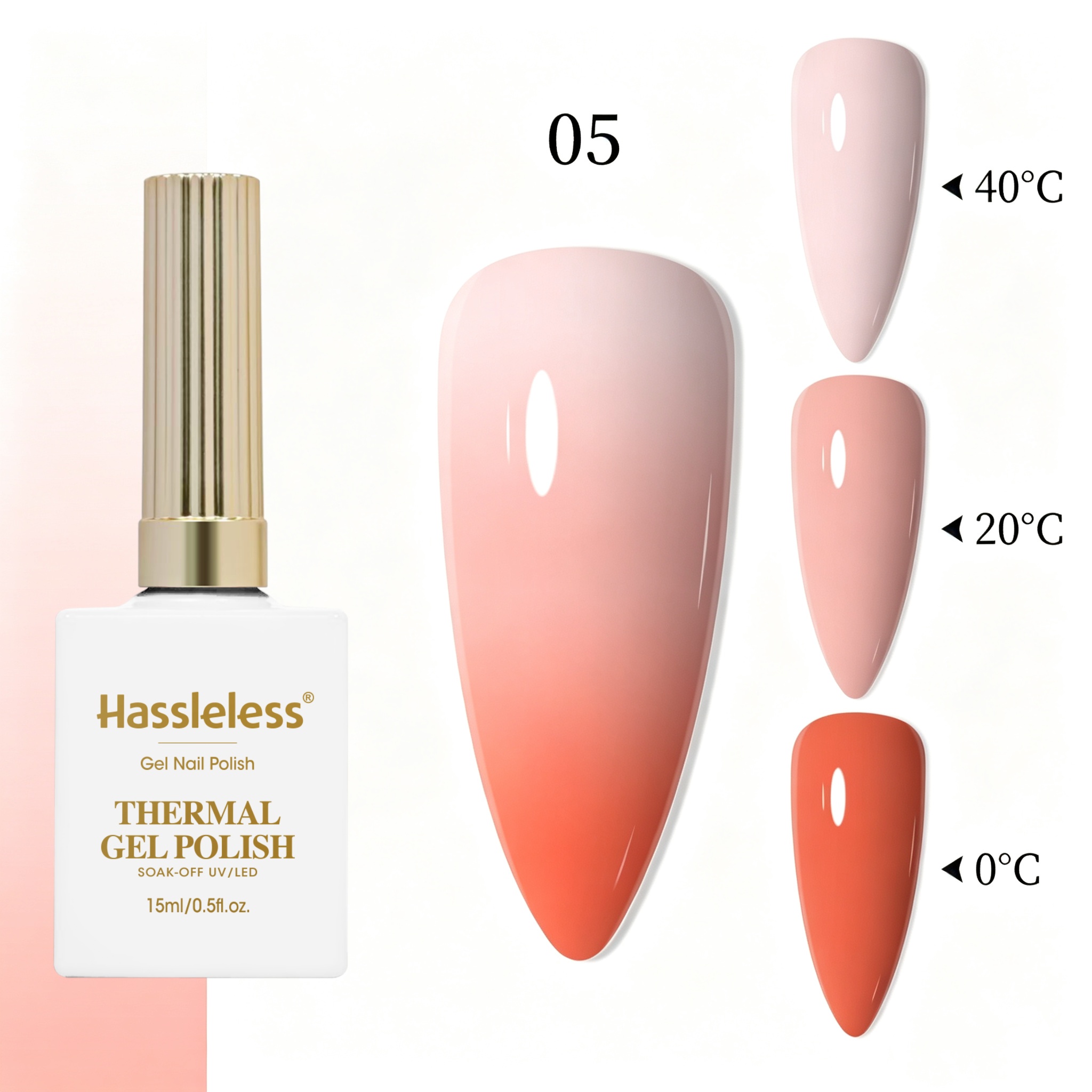 Hassleless Nude Orange Peach T - Nail Art Orange ulasan dan harga